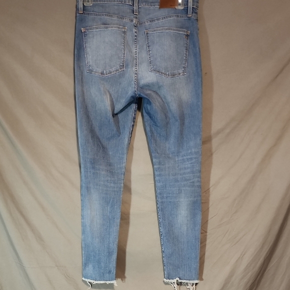 Madewell Medium Blue Distressed Skinny Jeans - Picture 4 of 6